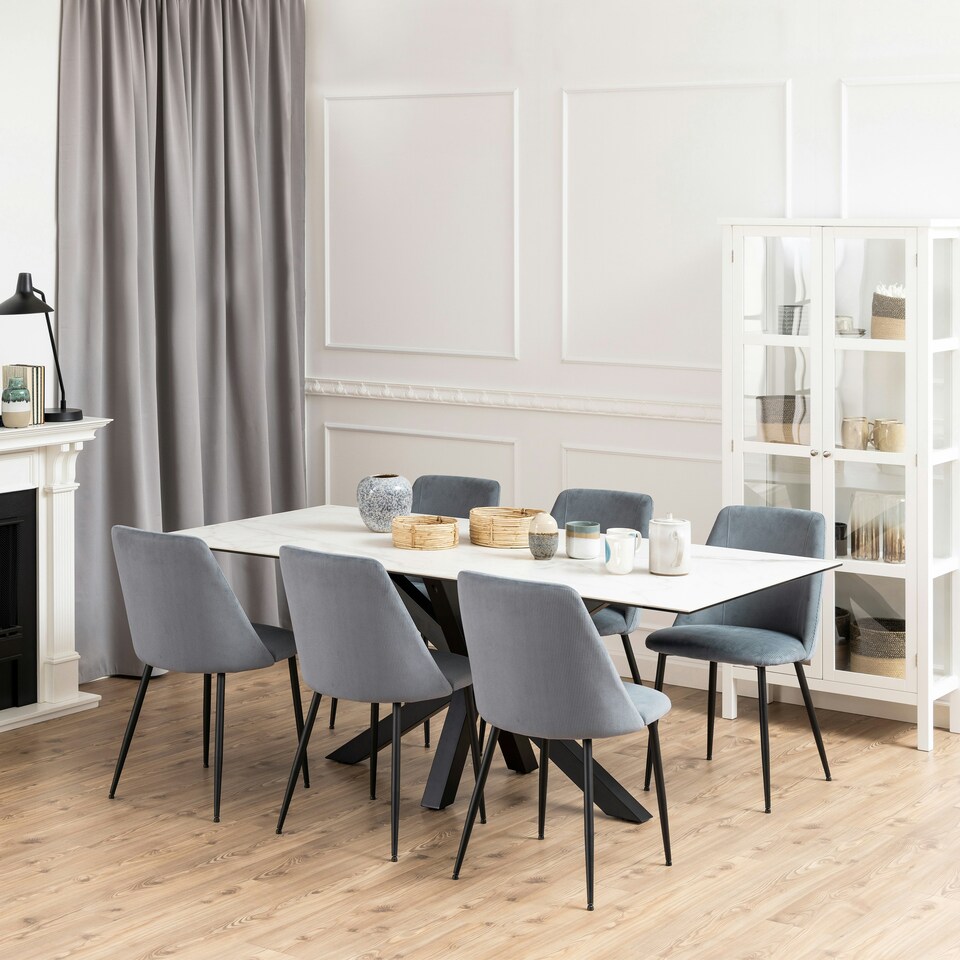 image 1 of Heaven Dining Table with Ceramic White Top