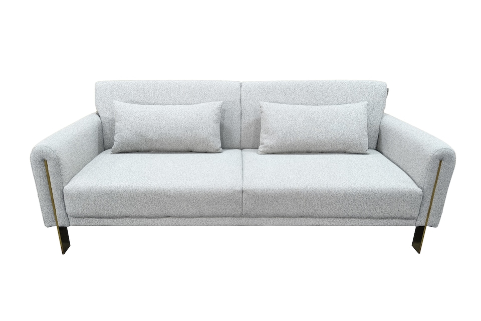 image 1 of Como 2 Seater Sofa Bed in Grey or Silver | Silver | One Size