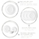 image 2 of Bormioli Rocco Toledo Glass Dinner Plates - 25cm - White - Pack of 6 White