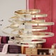 image 5 of First Choice Lighting Gold Metal Swirl Easy Fit Light Shade Gold