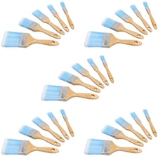 25pc Synthetic Paint Painting Brush Set Decorating 19mm - 75mm Width Brushes