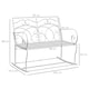 image 5 of Outsunny 2 Seater Metal Garden Bench Outdoor Rocking Chair Patio White