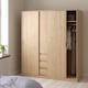 image 7 of Naia Wardrobe with 2 Sliding Doors 1 Door 3 Drawers in Jackson Hickory Oak