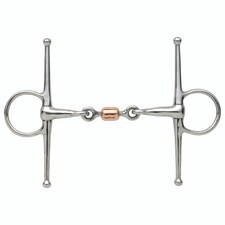 Shires Copper Peanut Horse Full Cheek Snaffle Bit - Silver - 6in