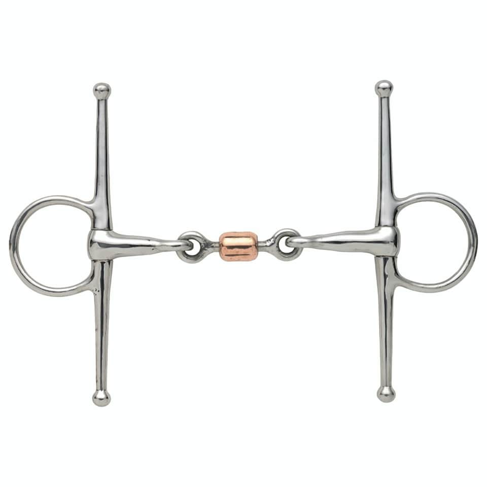 Shires Copper Peanut Horse Full Cheek Snaffle Bit - Silver - 6in