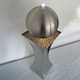 image 3 of Brushed Hourglass and Sphere Water Feature with Lights