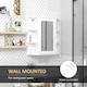 image 5 of HOMCOM Wall Mounted Bathroom Cabinet w/ Mirror Single Door Storage Shelves