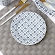 image 3 of 16pc Blue Geo Dinner Set