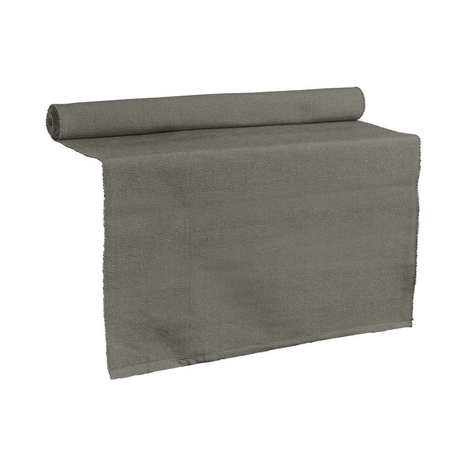 image 1 of Nicola Spring Cotton Fabric Table Runner - 48cm x 183cm - Steel Grey | Grey | Steel Grey