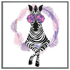 Pink zebra (Picture Frame) Grey | M