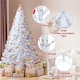 image 3 of Yaheetech 219 cm Tall Hinged Fir Holiday Decoration Artificial Christmas Tree White