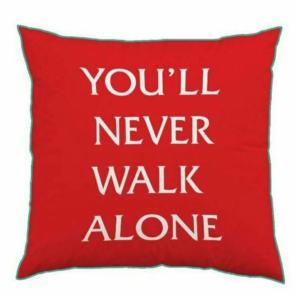 image 1 of Liverpool FC YNWA Crest Square Cushion - Red - One Size