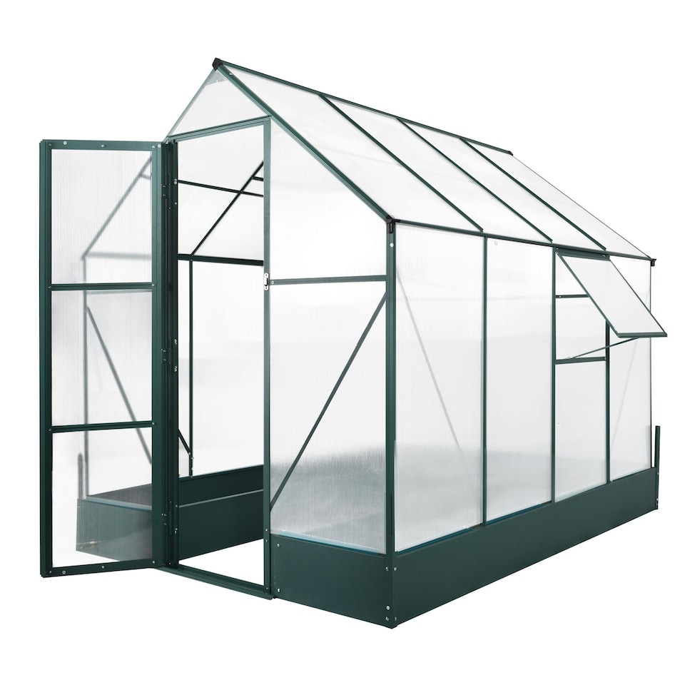 image 1 of Outsunny Walk-in Greenhouse Garden Polycarbonate Aluminium w/ Window
