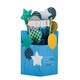 image 1 of 3D Pop-Up Star Balloons Design Son Birthday Card