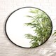 image 1 of Contemporary Circular Outdoor Mirror Black