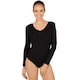 image 1 of Womens long sleeved body with round neck | Black | black | 1