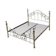 image 6 of Letchworth Vintage Victorian Style Antique Brass Metal Bed Frame (King) | Bronze | Brass | King