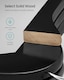 image 4 of Set of 20 Wooden Clothes Hangers with Non-Slip Trouser Bar and Rotating Hooks, Black and Silver