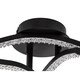 image 8 of COSYLYTE Kenworth 3 Light Integrated LED Modern Wavy Ceiling Light - Matt Black | Black | 1
