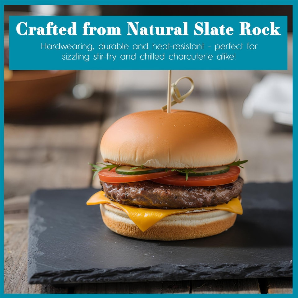 image 1 of Argon Tableware Natural Slate Serving Board - 20 x 11cm
