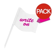 Anniversary House Pick Food Flags (Pack of 12) - White - One Size