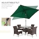 image 3 of Outsunny 3x2m Patio Parasol Canopy Tilt Crank Sun Shade Garden Green