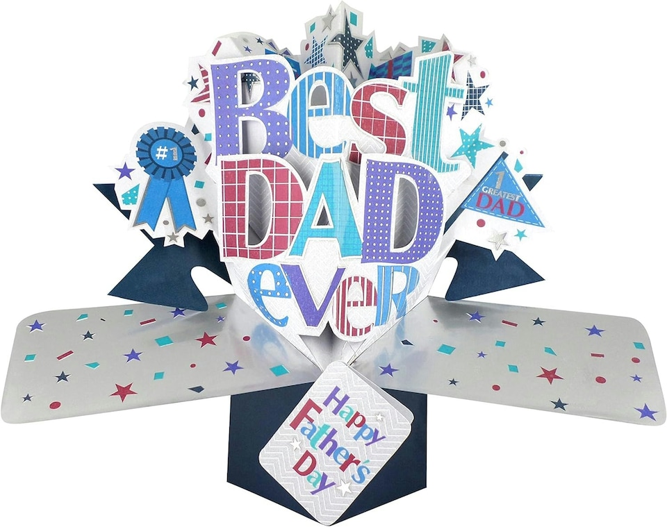 image 1 of Second Nature Father's Day 'Best Dad Ever' Pop Up Card