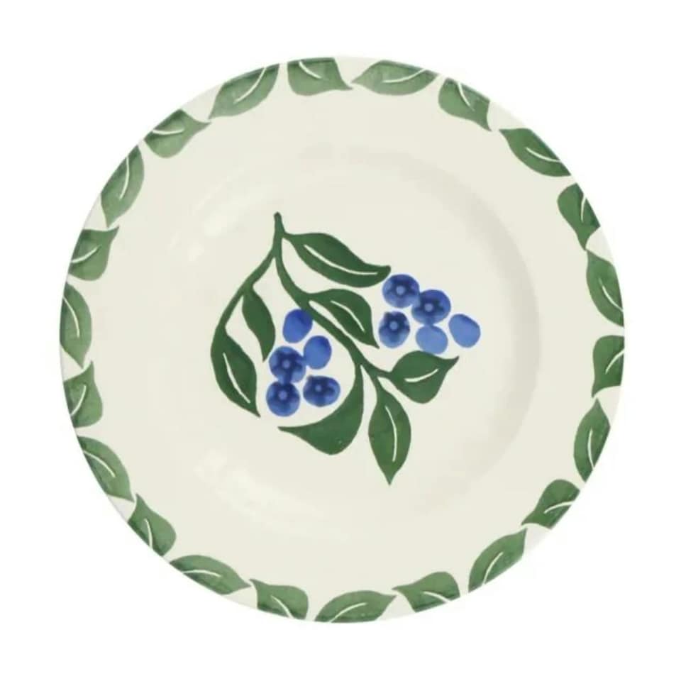 image 1 of Side Plate: 1 x 16cm Emma Bridgewater Blueberries Plate, Ceramic White