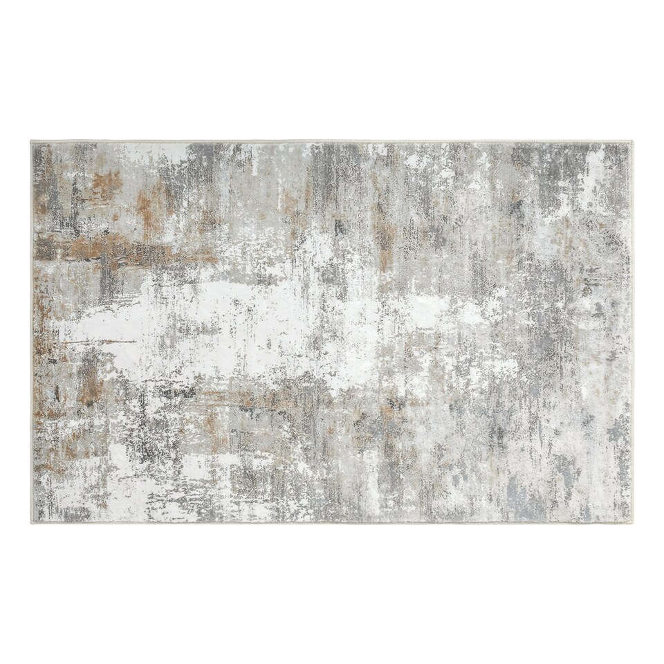 image 1 of Marlow Large Area Rug Washable Living Room Hallway Runner | Grey | 160x230cm