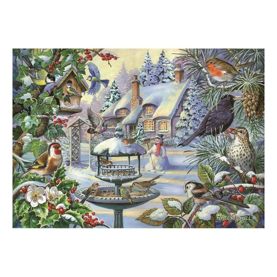 The House of Puzzles, Winter Birds - BIG 500 Piece Jigsaw Puzzle