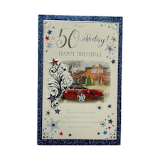 Age 50 Sport Car Design Sentimental Birthday Card