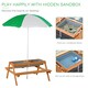 image 5 of Outsunny Wooden Kids Picnic Table, Sand and Water Table with Benches, Brown