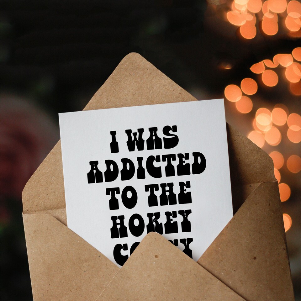 image 1 of Addicted To The Hokey Cokey Funny Word Play Birthday Greeting Card