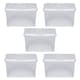 image 1 of Wham Clip 5x 25.5L Square Plastic Storage Boxes with Clip Lock Lids. Ideal for Home, Office, Toys & More - Clear/Clear | Clear | 5