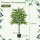 image 2 of COSTWAY Set of 2 125 CM Artificial Bamboo Tree Greenery Plants Green | One Size
