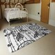 image 3 of Black contour (Rug) Black | Large: 140x200cm