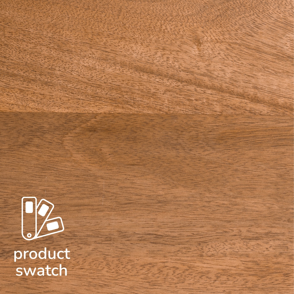 image 1 of Nora C-Shaped Solid Mango Wood Sofa Side Table for Living Room
