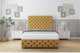 image 2 of Sloomy Watson Mustard Plush Divan Bed Base 2 Drawers Right Side With 26 Inch Strutted Headboard & 12 Inch Matching Footboard | Gold | Mustard | Single | 1