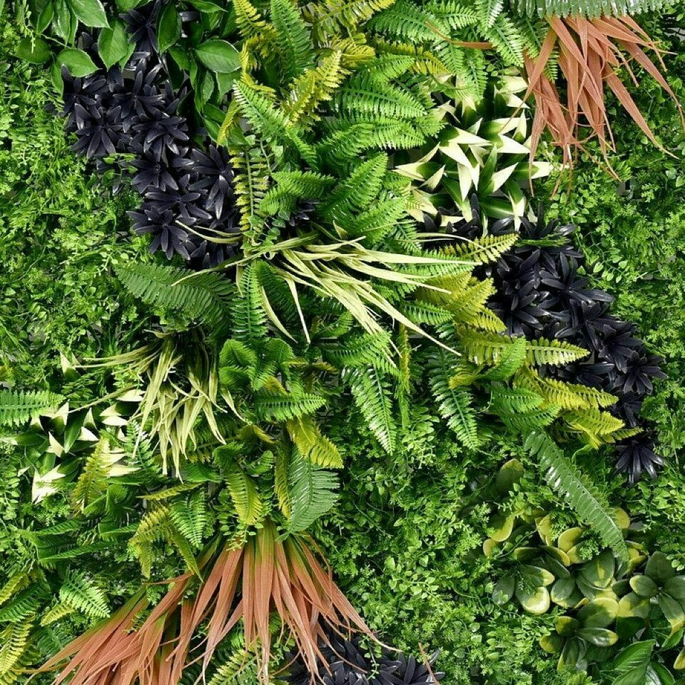 image 1 of True Products Premium Artificial Living Wall Green Plant Panel 1m x 1m - Charm C