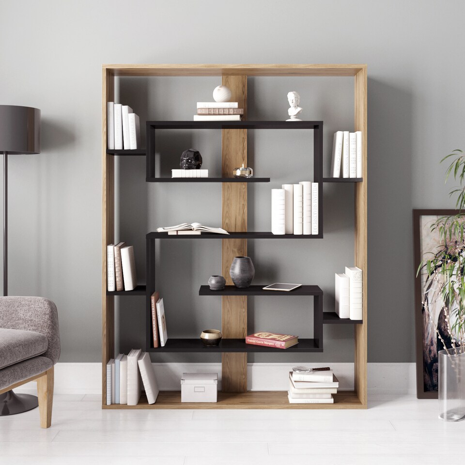 image 1 of Decorotika Esteban Geometric Bookcase