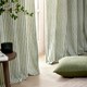 image 3 of Yard Hebden Striped Cotton Forest Pencil Pleat Curtains 168 x 183cm
