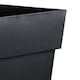 image 2 of Primrose Gloss Tall Flared Square Fibreglass Planter in Black 120cm x 43cm