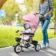 image 2 of HOMCOM 6 in 1 Trike for Toddler 1-5 Years with Parent Handle, Pink