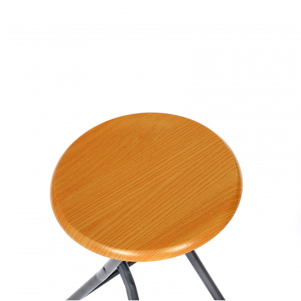 image 1 of Wooden Folding Breakfast Kitchen Bar Stool Seat | Brown