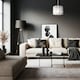 image 6 of Designer Pendant Light Shade with Rippled Acrylic Transparent Columns | Chrome | Chrome | 1