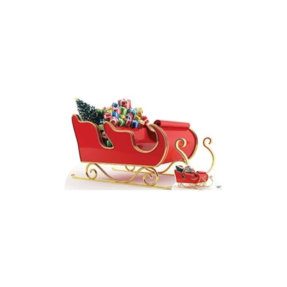 Christmas Santa Sleigh with Presents Lifesize Cardboard Cutout 160cm