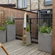 image 7 of The Obelisk - New Gold Metal Edged Mirrored Garden Ornament 47" X 10" X 10" (120CM X 25CM X 25CM) Gold