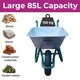 image 3 of Neo 85L Large Galvanised Wheelbarrow with Pneumatic Tyre | Grey