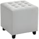 image 1 of HOMCOM Small Footstool Ottoman, Velvet Footrest, Square Foot Stool with Rubber Wood Legs and Padded Seat for Living Room, Bedroom, Entryway, 35 35 35cm, Light Grey | Grey