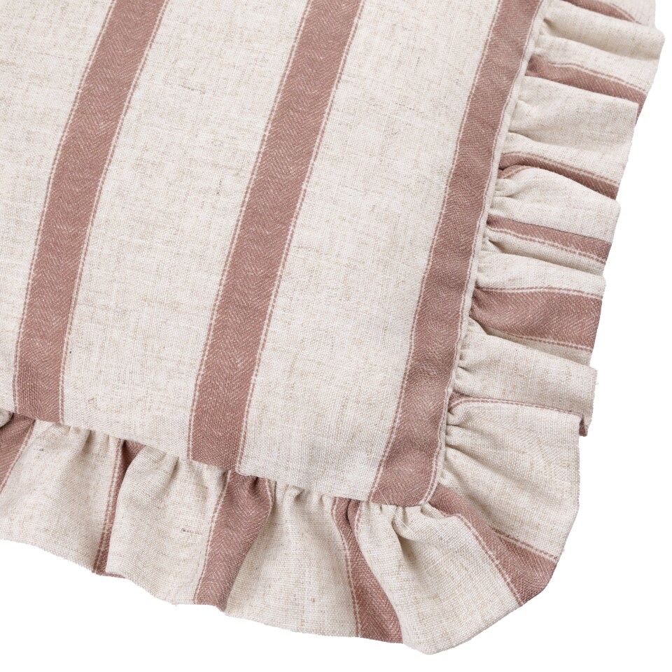 image 1 of Wylder Connie Striped Ruffle Cushion
